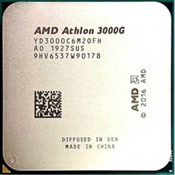 CPU AMD AM4 Athlon 3000G 2/4, 3.5Ghz, 14nm, TDP 35W, Radeon Vega 3, OEM 129548 - фото 10377