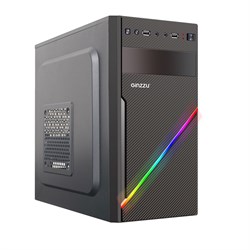 Case GINZZU D400 Black, mATX, NoPSU, 2xU2, RGB Stripe 130403 - фото 10390