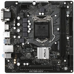 MB ASROCK S-1200 H470M-HDV 1xPCI-Ex1, 1xPCI-Ex16, 2xDDR4, VGA/HDMI/DP, USB3.0, mATX, RTL 140653 - фото 10707