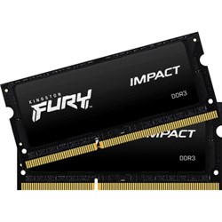 SODIMM DDR3L 8Gb KINGSTON FURY IMPACT Black PC15000/1866MHz, CL11, 1.35V, KF318LS11IBK2/8, KIT 2x4Gb, RTL 143968 - фото 10878