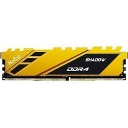 DDR4 8Gb NETAC Shadow PC25600/3200MHz, CL16, 1.35V, NTSDD4P32SP-08Y, Yellow, RTL 147745 - фото 11106