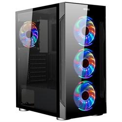 Case GINZZU CL280 Black, ATX, NoPSU, 2xU2, 1xU3, T.Glass, 4xRGB Fan 120mm 148156 - фото 11122