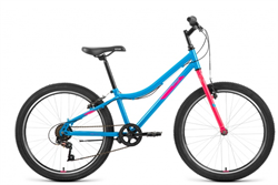 Велосипед ALTAIR MTB HT 24 1.0 (24" 6 ск. рост. 12") 2022, голубой/розовый, IBK22AL24091 151867 - фото 11606