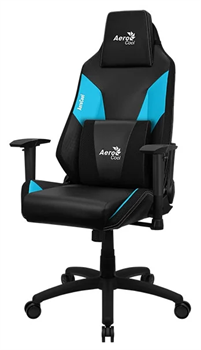 Игровое кресло Aerocool ADMIRAL Ice Blue (<150кг, искуственная кожа, 2 подушки, 2D подлокотник) 154360 - фото 12225