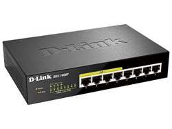 Коммутатор D-Link DGS-1008P/D1A Black 2931 - фото 9251