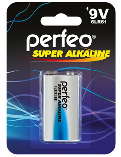 Батарейка алкалиновая PERFEO 6LR61/1BL Super Alkaline (Крона) 3050 - фото 9577