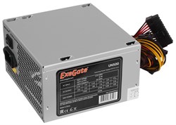 PSU EXEGATE UN500, ATX v2.3, 500W, 120mm, 24+4pin, 3xSATA, 2xMolex, 1xFDD, 1xPCI-E, OEM 92567 - фото 9794