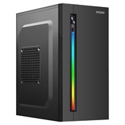 Case GINZZU D350 Black, mATX, NoPSU, 2xU2, RGB Stripe