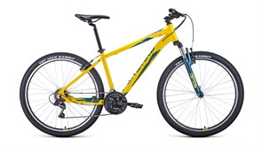 Велосипед FORWARD APACHE 27,5 1.0 (рост 17" 21ск.) 2020-2021, желтый/зеленый