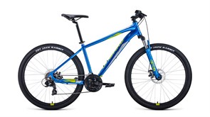 Велосипед FORWARD APACHE 27,5 2.0 disc (рост 21" 21ск.) 2020-2021, синий/зеленый