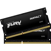 SODIMM DDR3L 8Gb KINGSTON FURY IMPACT Black PC15000/1866MHz, CL11, 1.35V, KF318LS11IBK2/8, KIT 2x4Gb, RTL 143968