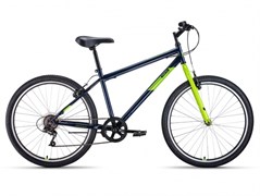 Велосипед ALTAIR MTB HT 26 1.0 (26" 7 ск. рост. 17") 2022, темно-синий/зеленый, RBK22AL26100 144859