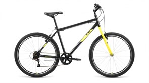 Велосипед ALTAIR MTB HT 26 1.0 (26" 7 ск. рост. 17") 2022, черный/желтый, RBK22AL26099 144860