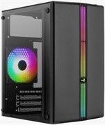 Case AEROCOOL EVO Mini-G-BK-v1 Black, mATX, NoPSU, 2xU2, 1xU3, T.Glass, 1x120mm FRGB Fan, FRGB Stripe 148013