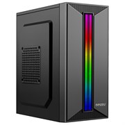 Case GINZZU B350 Black, mATX, NoPSU, 2xU2, RGB Stripe 152580