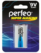 Батарейка алкалиновая PERFEO 6LR61/1BL Super Alkaline (Крона) 3050