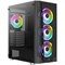 Case AEROCOOL PRISM-G-BK-v2 Black, ATX, NoPSU, 1xU2, 2xU3, T.Glass, LED Stripe, 4x120mm FRGB Fan 148016 - фото 11116